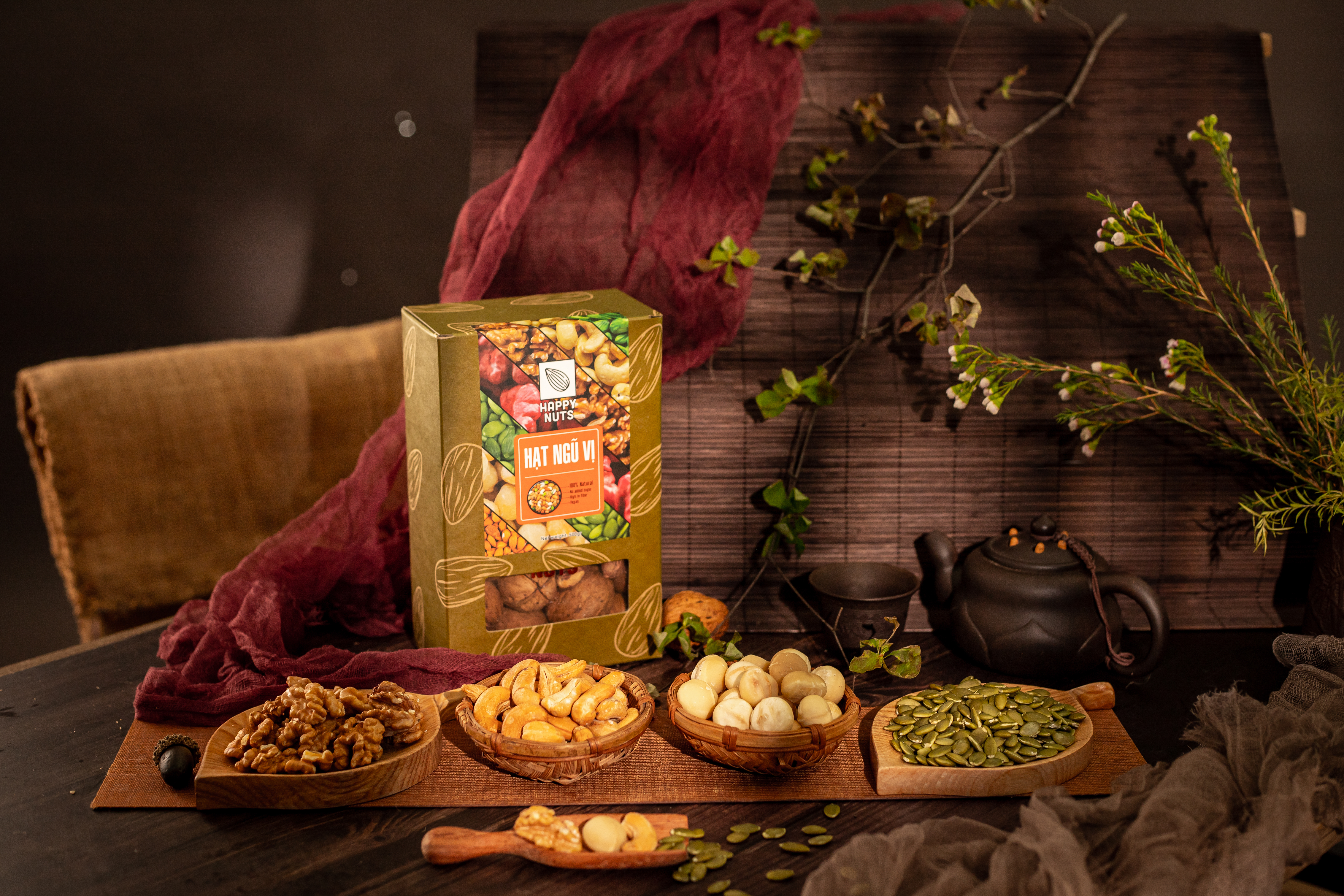 (Tặng 500g yến mạch) Hạt Ngũ Vị mix 5 loại hạt nhập khẩu Happy Nuts 500gr